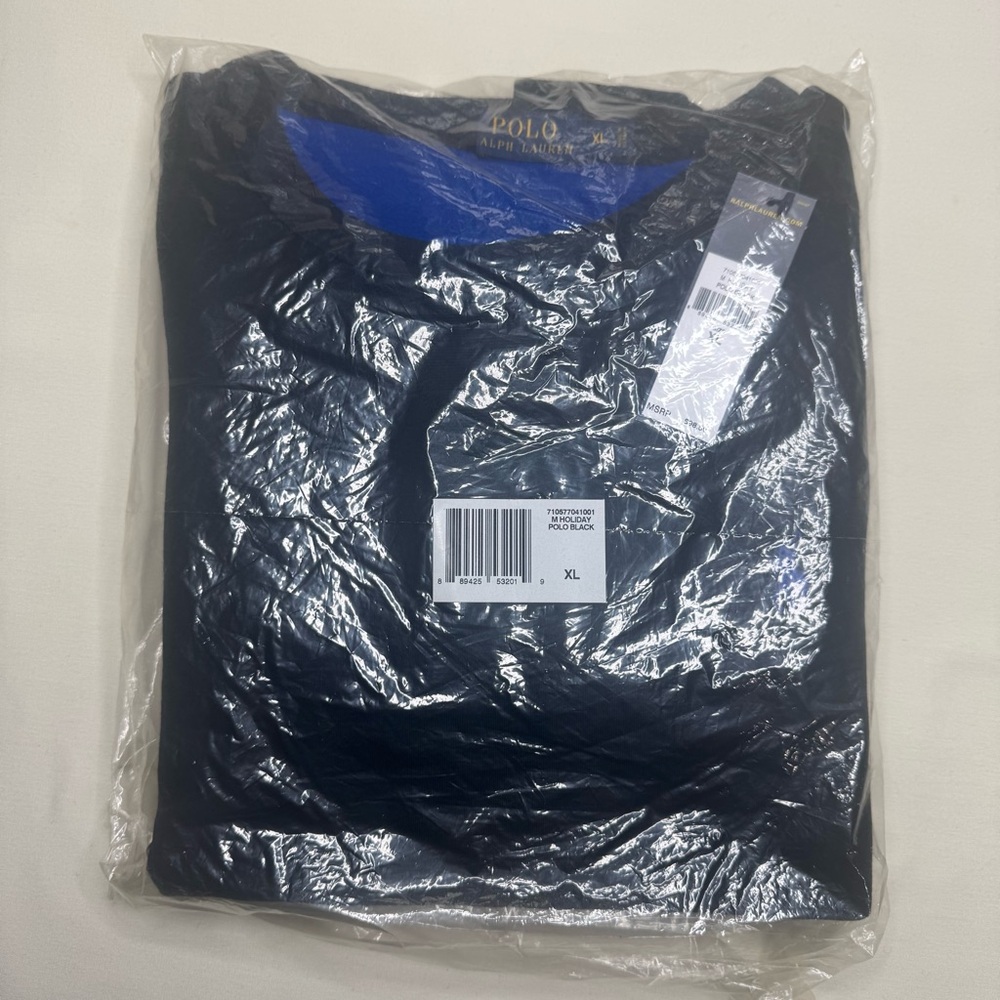 Polo by Ralph Lauren Black Crewneck Sweater with blue lining - Picture 8 of 9